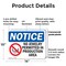 Signmission No Jewelry Permitted In Production, 14 in W x Rectangle, Plastic OS-2PACK-NS-P-1014-L-14670 - alternate 2